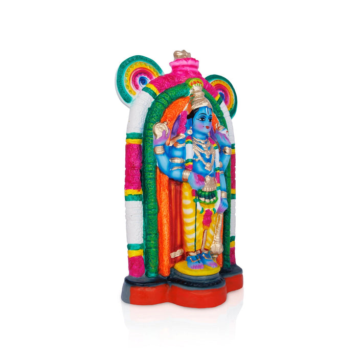 Guruvayurappan Paper Mache Golu Bommai - 15 x 10 Inches | Giri Golu Doll/ Navaratri Golu Bomma/Gombe/Bommai