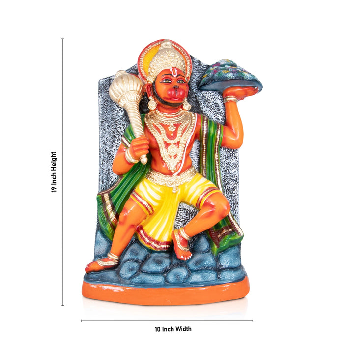 Mandir Hanuman Paper Mache Golu Bommai - 19 x 10 Inches | Giri Golu Doll/ Navaratri Golu Bomma/Gombe/Bommai