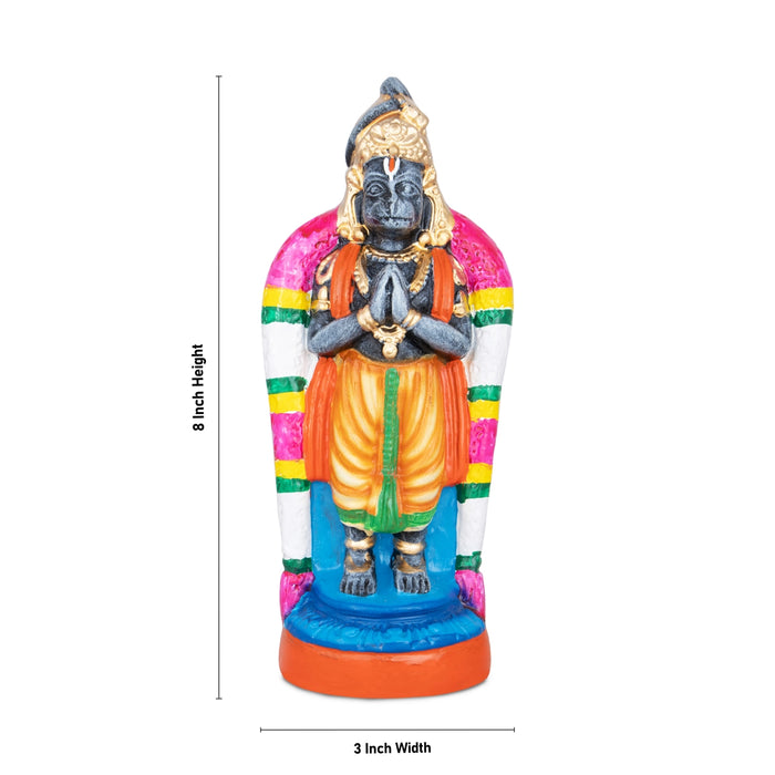 Namakkal Hanuman Paper Mache Golu Bommai - 8 x 3 Inches | Giri Golu Bomma/ Navaratri Golu Doll/ Bommai
