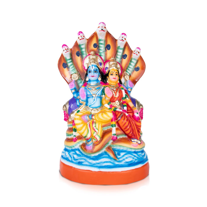 Lakshmi Narayanar Paper Mache Golu Bommai - 12 x 8.5 Inches | Giri Golu Doll/Navaratri Golu Bomma/Gombe/Bommai