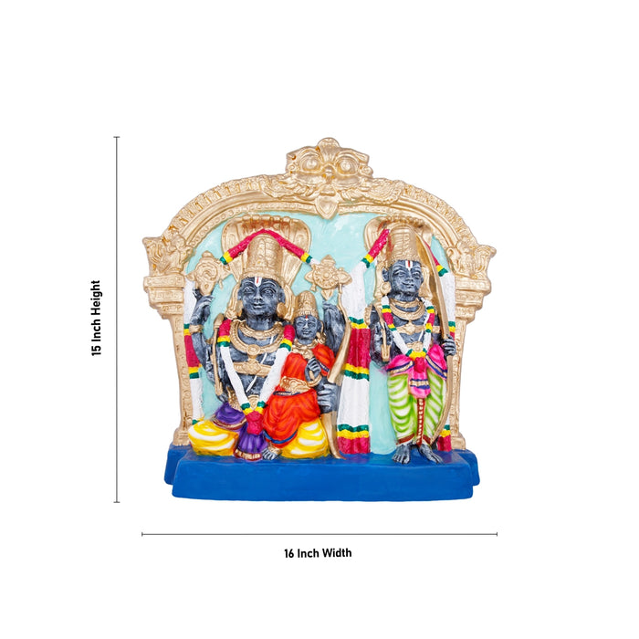 Annamacharya Bhadrachalam Paper Mache Golu Bommai Pair - 15 x 16 Inches | Giri Golu Doll/Navaratri Golu Bomma