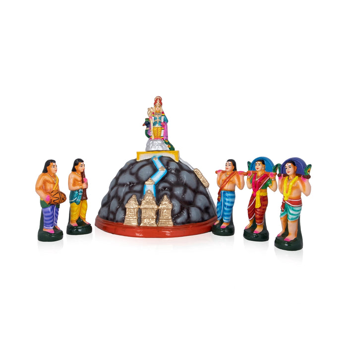 Kavadi Paper Mache Golu Bommai Set - 15 x 12 Inches | Giri Golu Doll/ Navaratri Golu Bomma/Gombe/Bommai