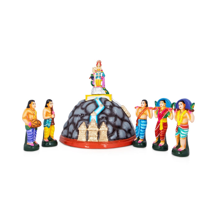 Kavadi Paper Mache Golu Bommai Set - 15 x 12 Inches | Giri Golu Doll/ Navaratri Golu Bomma/Gombe/Bommai