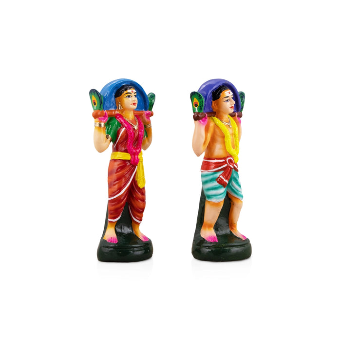 Kavadi Paper Mache Golu Bommai Set - 15 x 12 Inches | Giri Golu Doll/ Navaratri Golu Bomma/Gombe/Bommai