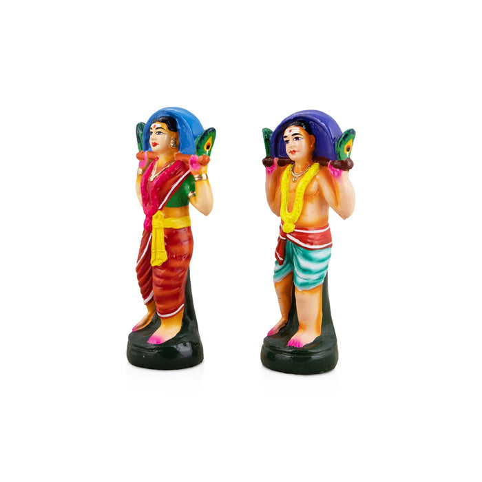 Kavadi Paper Mache Golu Bommai Set - 15 x 12 Inches | Giri Golu Doll/ Navaratri Golu Bomma/Gombe/Bommai