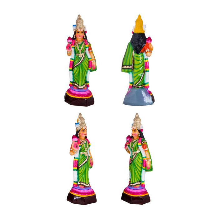 Murugan Valli Deivanai Paper Mache Golu Bommai Set - 20 x 11 Inches | Giri Golu Doll/ Navaratri Golu Bomma