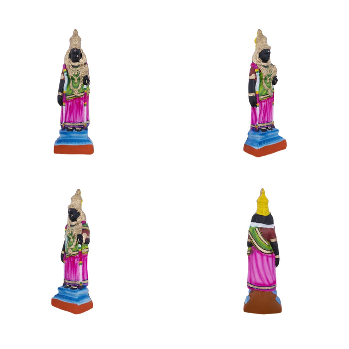 Parthasarathy Thayar Paper Mache Golu Bommai Pair - 15 x 8.5 Inches | Giri Golu Doll/ Navaratri Golu Bomma