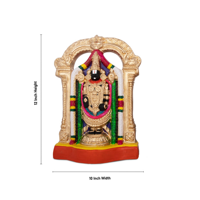 Perumal Thayar Paper Mache Golu Bommai Pair - 12 x 10 Inches | Giri Golu Doll/ Navaratri Golu Bomma/Gombe