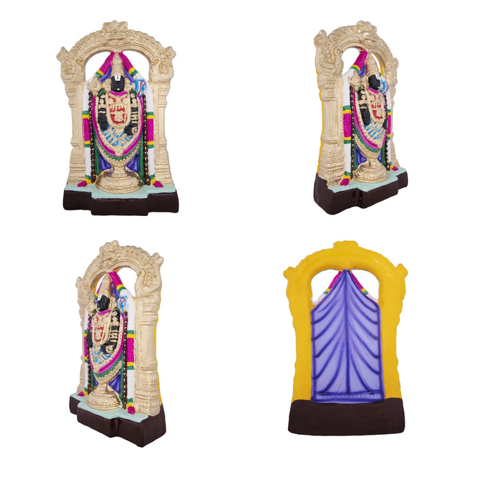 Perumal Thayar Paper Mache Golu Bommai Pair - 14 x 12 Inches | Giri Golu Doll/ Navaratri Golu Bomma/Gombe