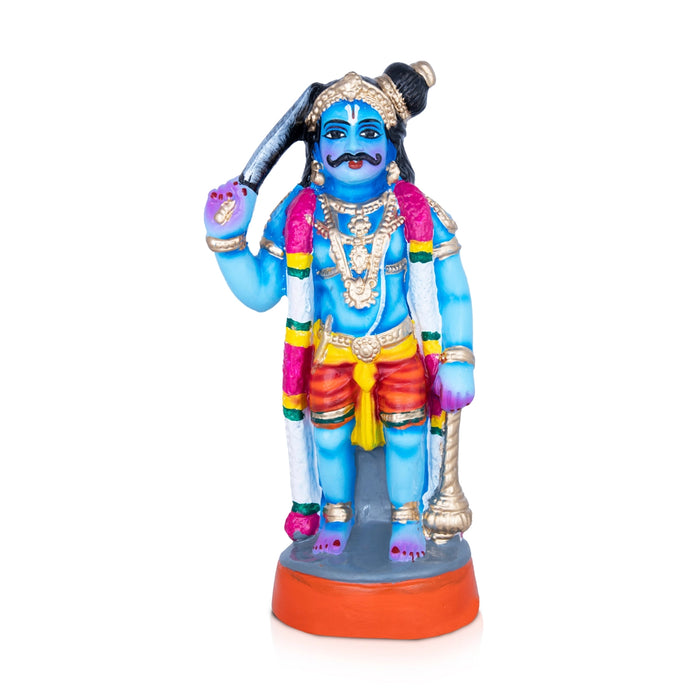 Karuppanna Swamy Paper Mache Golu Bommai - 12 x 5 Inches | Giri Golu Doll/ Navaratri Golu Bomma/Gombe/Bommai