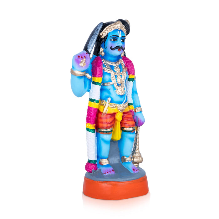 Karuppanna Swamy Paper Mache Golu Bommai - 12 x 5 Inches | Giri Golu Doll/ Navaratri Golu Bomma/Gombe/Bommai