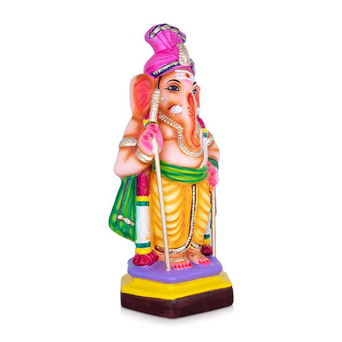 Raja Alangara Ganesh Paper Mache Golu Bommai - 15 x 6 Inches | Giri Golu Doll/ Ganesh Chaturthi Decor/Gombe