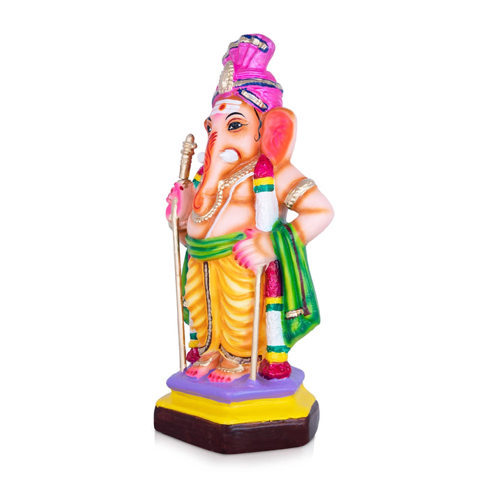 Raja Alangara Ganesh Paper Mache Golu Bommai - 15 x 6 Inches | Giri Golu Doll/ Ganesh Chaturthi Decor/Gombe