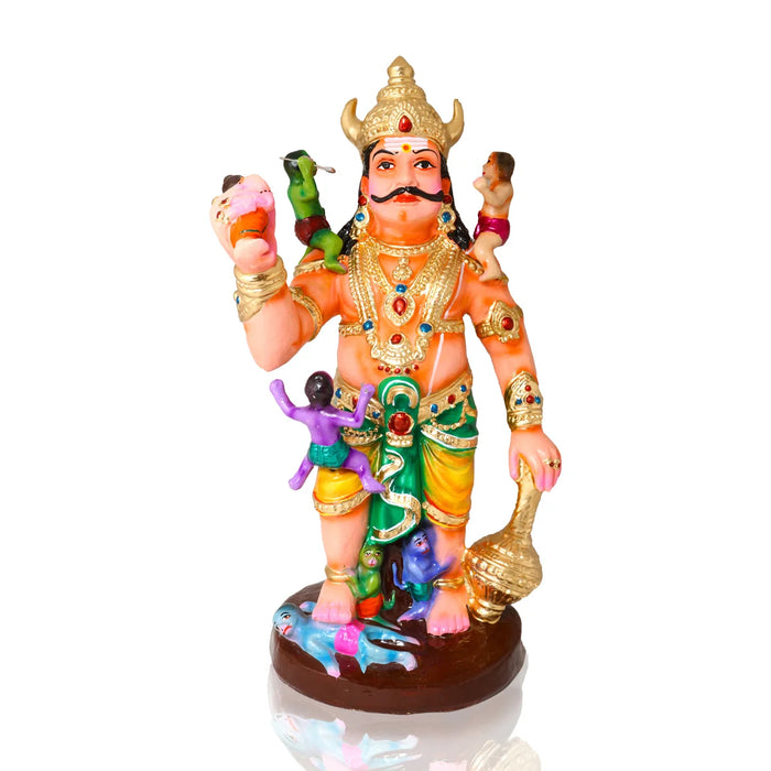 Kumbhakarna War Clay Golu Bommai Set - 19 x 12 Inches | Giri Golu Doll/ Navaratri Golu Bomma/Gombe/Bommai