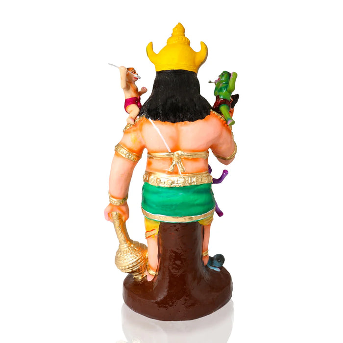 Kumbhakarna War Clay Golu Bommai Set - 19 x 12 Inches | Giri Golu Doll/ Navaratri Golu Bomma/Gombe/Bommai