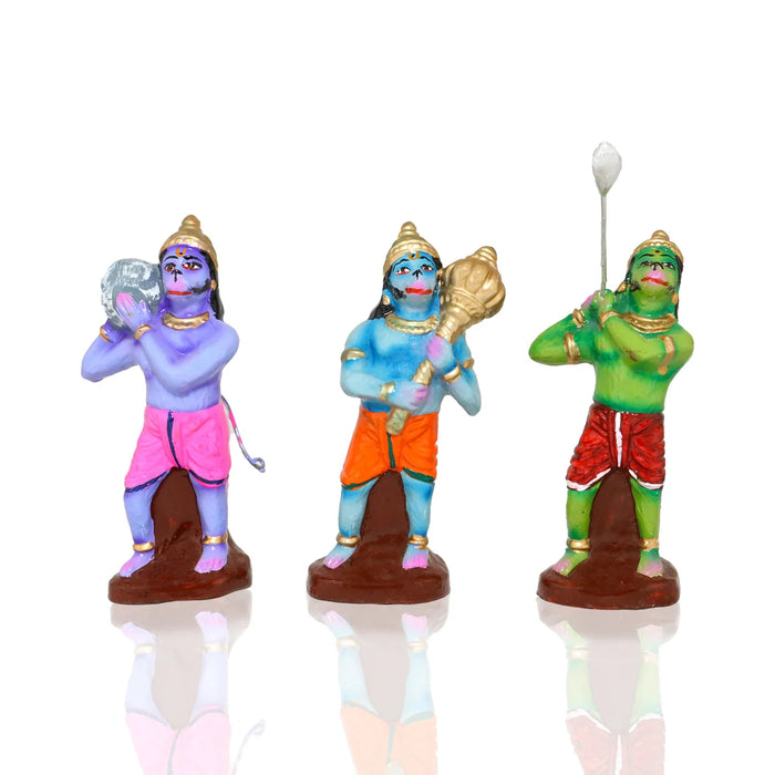 Kumbhakarna War Clay Golu Bommai Set - 19 x 12 Inches | Giri Golu Doll/ Navaratri Golu Bomma/Gombe/Bommai