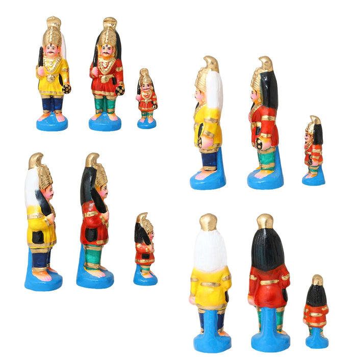 Mysore Dasara Festival Clay Golu Bommai Set- 6 X 4 Inches | Navaratri Golu Gombe/Giri Golu Doll/ Navratri Decor