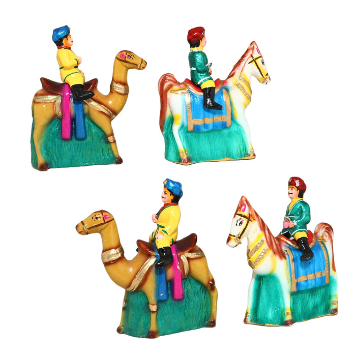 Mysore Dasara Festival Clay Golu Bommai Set- 6 X 4 Inches | Navaratri Golu Gombe/Giri Golu Doll/ Navratri Decor
