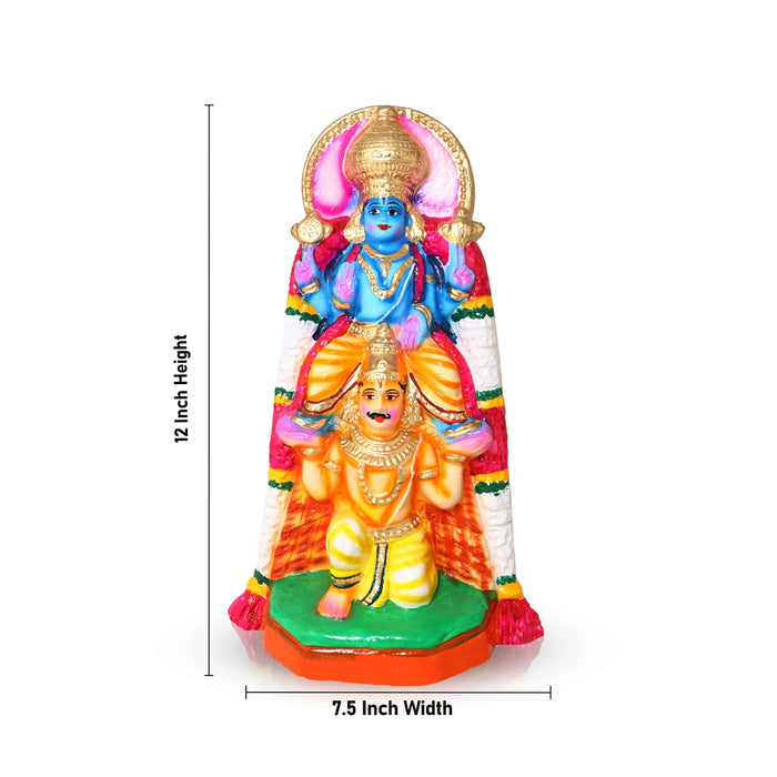 Garuda Vahanam Clay Golu Bommai - 12 x 7.5 Inches | Giri Golu Doll/ Navaratri Kolu Bomma/ Bommai