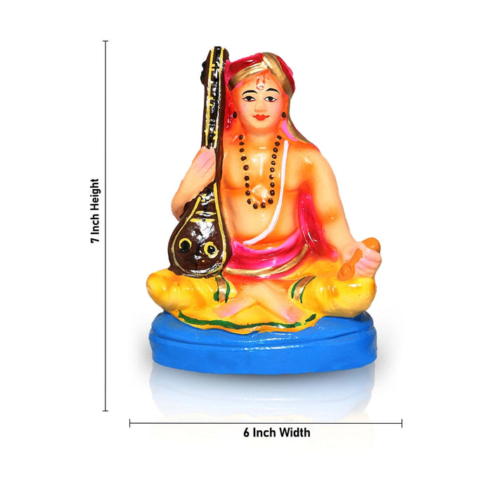 Sangeetha Mummoorthigal Clay Golu Bommai Set - 7 x 6 Inches | Giri Golu Doll/ Navaratri Golu Bomma/Gombe/Bommai