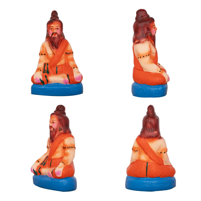 Seetha Kalyanam Clay Golu Bommai Set - 9 x 3 Inches | Giri Golu Doll/ Navaratri Golu Bomma/Gombe/Bommai