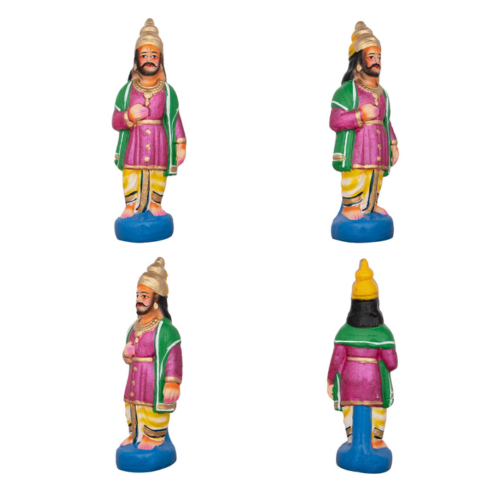 Seetha Kalyanam Clay Golu Bommai Set - 9 x 3 Inches | Giri Golu Doll/ Navaratri Golu Bomma/Gombe/Bommai