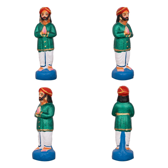 Seetha Kalyanam Clay Golu Bommai Set - 9 x 3 Inches | Giri Golu Doll/ Navaratri Golu Bomma/Gombe/Bommai