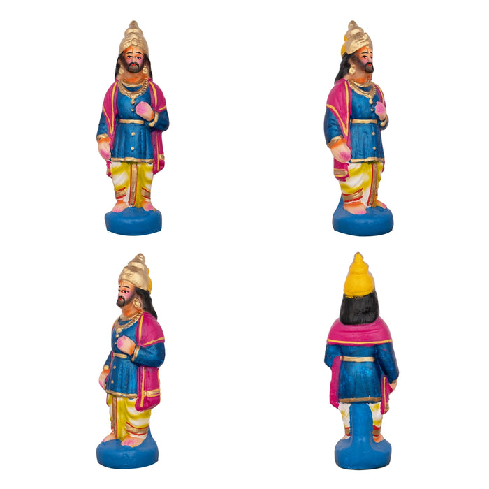 Seetha Kalyanam Clay Golu Bommai Set - 9 x 3 Inches | Giri Golu Doll/ Navaratri Golu Bomma/Gombe/Bommai