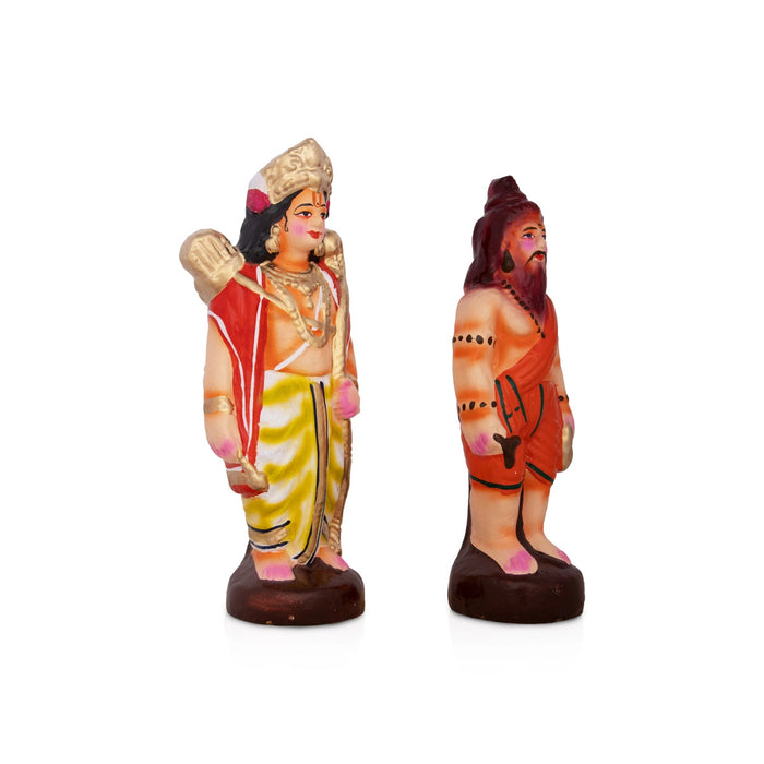 Seetha Swayamvaram Clay Golu Bommai Set - 8.5 x 6 Inches | Giri Golu Doll/ Navaratri Golu Bomma/Gombe/Bommai
