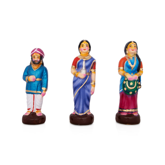 Seetha Swayamvaram Clay Golu Bommai Set - 8.5 x 6 Inches | Giri Golu Doll/ Navaratri Golu Bomma/Gombe/Bommai
