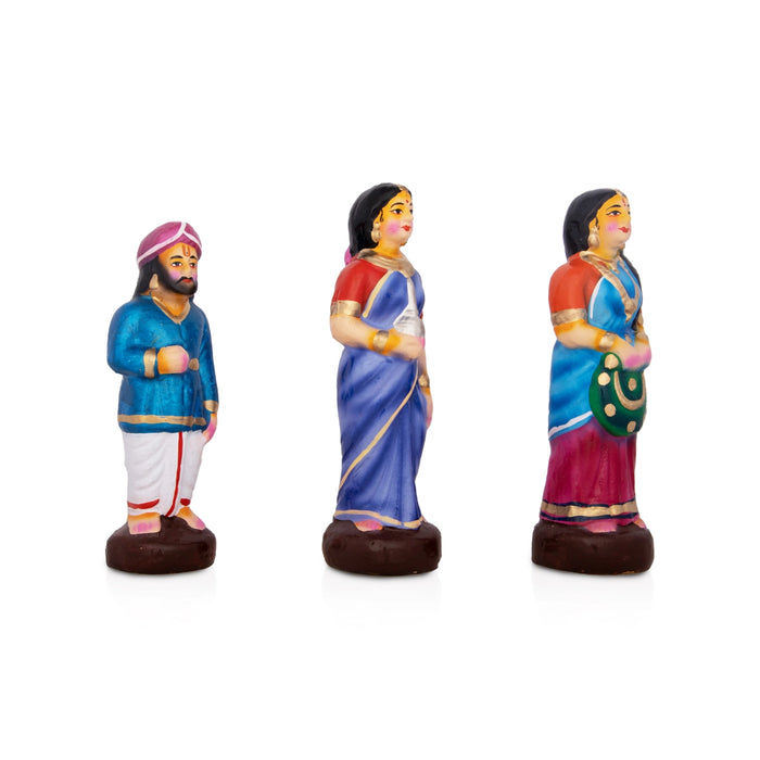 Seetha Swayamvaram Clay Golu Bommai Set - 8.5 x 6 Inches | Giri Golu Doll/ Navaratri Golu Bomma/Gombe/Bommai