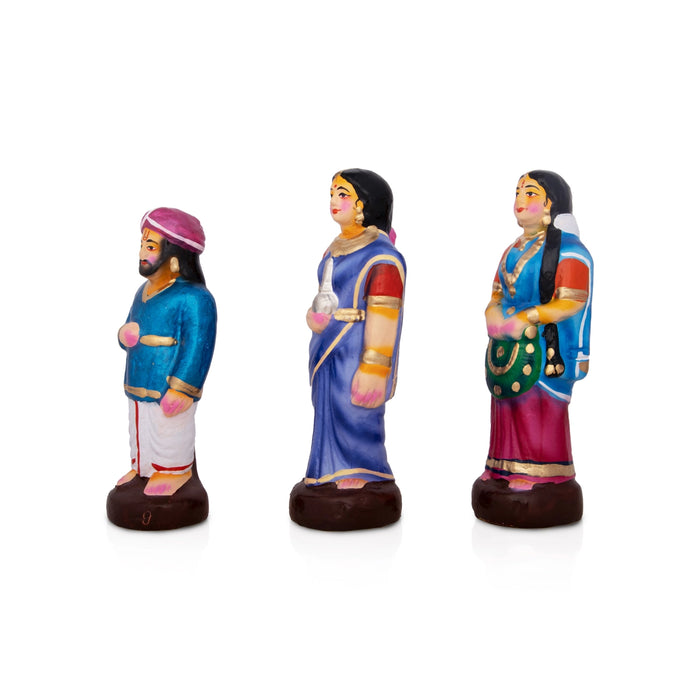 Seetha Swayamvaram Clay Golu Bommai Set - 8.5 x 6 Inches | Giri Golu Doll/ Navaratri Golu Bomma/Gombe/Bommai