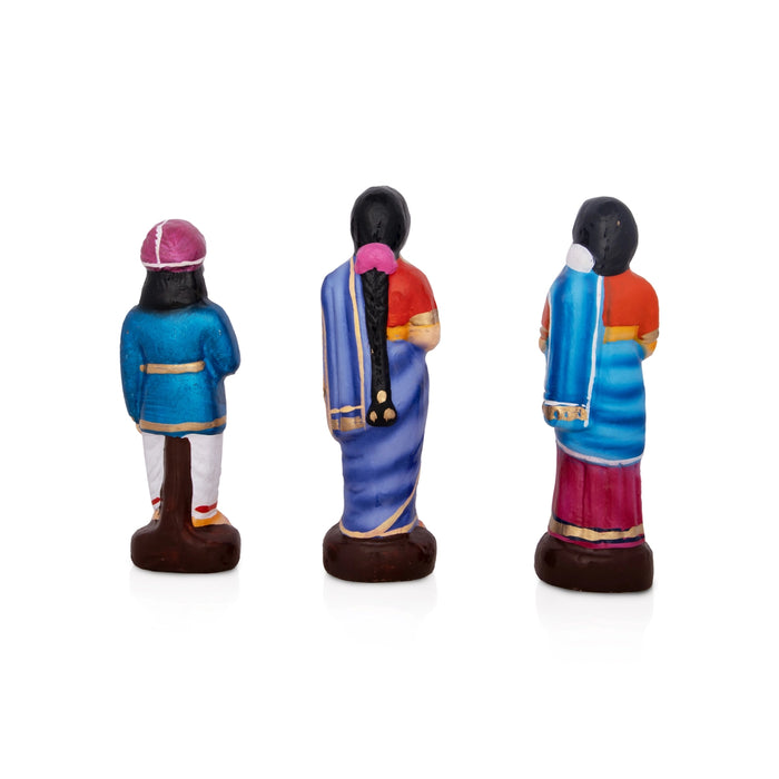 Seetha Swayamvaram Clay Golu Bommai Set - 8.5 x 6 Inches | Giri Golu Doll/ Navaratri Golu Bomma/Gombe/Bommai