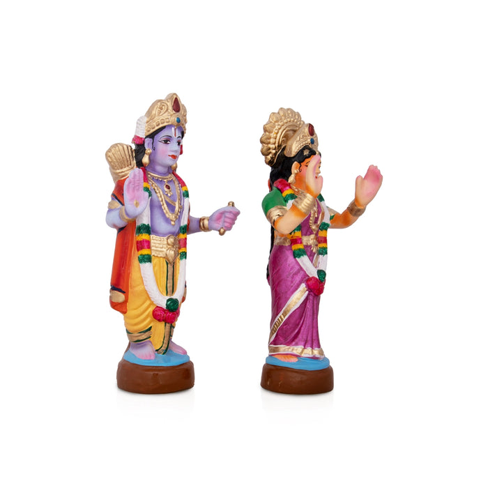 Seetha Swayamvaram Clay Golu Bommai Set - 8.5 x 6 Inches | Giri Golu Doll/ Navaratri Golu Bomma/Gombe/Bommai