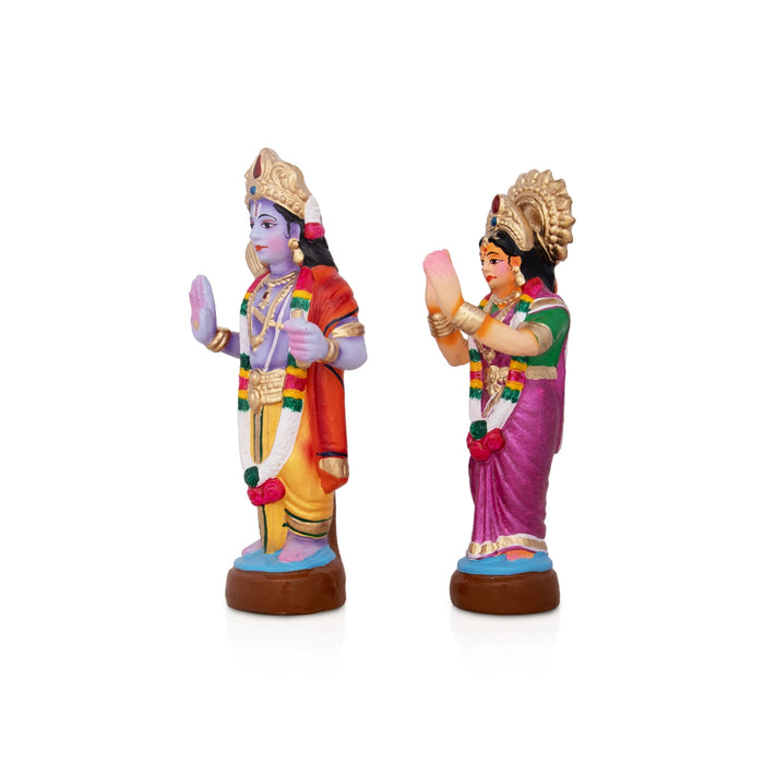 Seetha Swayamvaram Clay Golu Bommai Set - 8.5 x 6 Inches | Giri Golu Doll/ Navaratri Golu Bomma/Gombe/Bommai