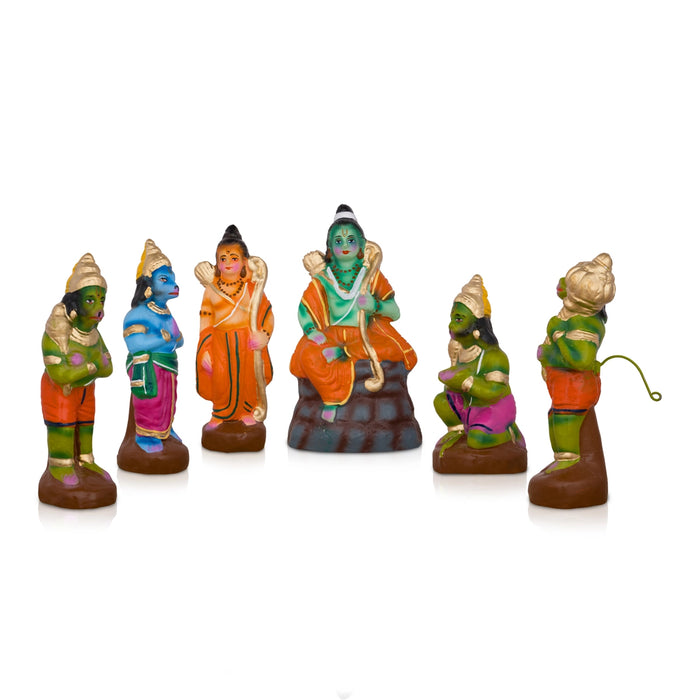 Seethaiyai Kanden Clay Golu Bommai Set - 7 x 4 Inches | Giri Golu Doll/ Navaratri Golu Bomma/Gombe/Bommai