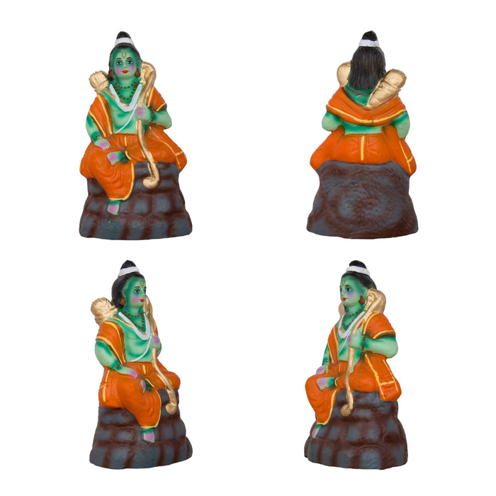 Seethaiyai Kanden Clay Golu Bommai Set - 7 x 4 Inches | Giri Golu Doll/ Navaratri Golu Bomma/Gombe/Bommai