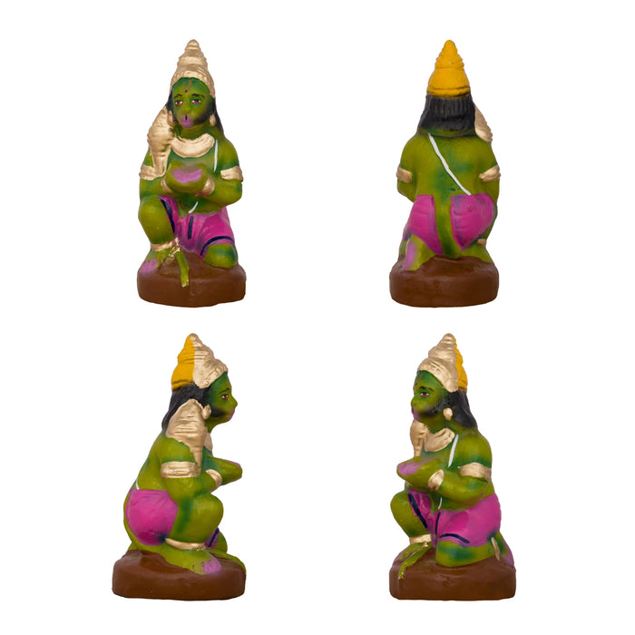 Seethaiyai Kanden Clay Golu Bommai Set - 7 x 4 Inches | Giri Golu Doll/ Navaratri Golu Bomma/Gombe/Bommai