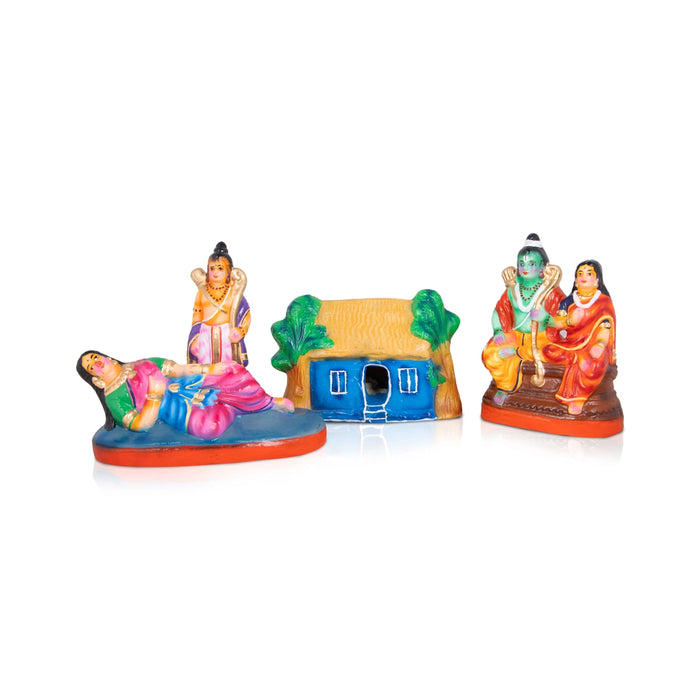 Soorpanagai Clay Golu Bommai Set - 8 x 5 Inches | Giri Golu Doll/ Navaratri Golu Bomma/Gombe/Bommai