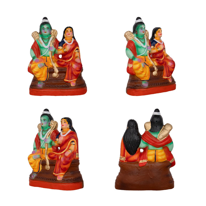 Soorpanagai Clay Golu Bommai Set - 8 x 5 Inches | Giri Golu Doll/ Navaratri Golu Bomma/Gombe/Bommai