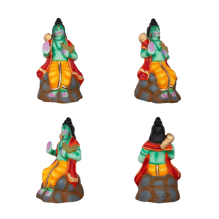 Sethu Panthanam Clay Golu Bommai Set - 8 x 4.5 Inches | Giri Golu Doll/ Navaratri Golu Bomma/Gombe/Bommai