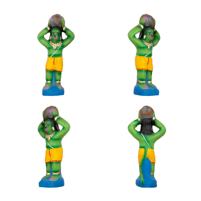 Sethu Panthanam Clay Golu Bommai Set - 8 x 4.5 Inches | Giri Golu Doll/ Navaratri Golu Bomma/Gombe/Bommai