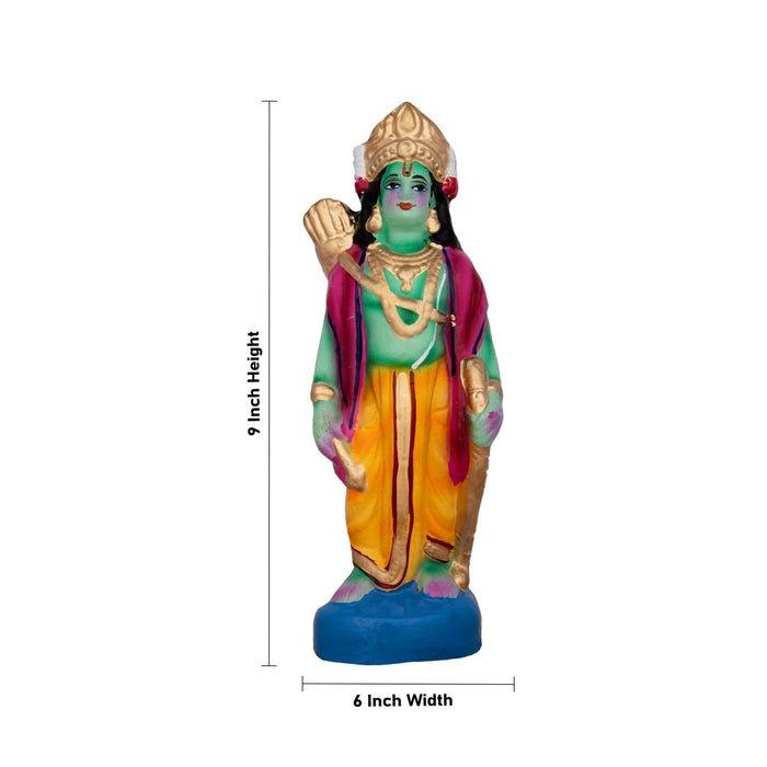 Ramar Bow Broken Clay Golu Bommai Set - 9 x 6 Inches | Giri Golu Doll/ Navaratri Golu Bomma/Gombe/Bommai