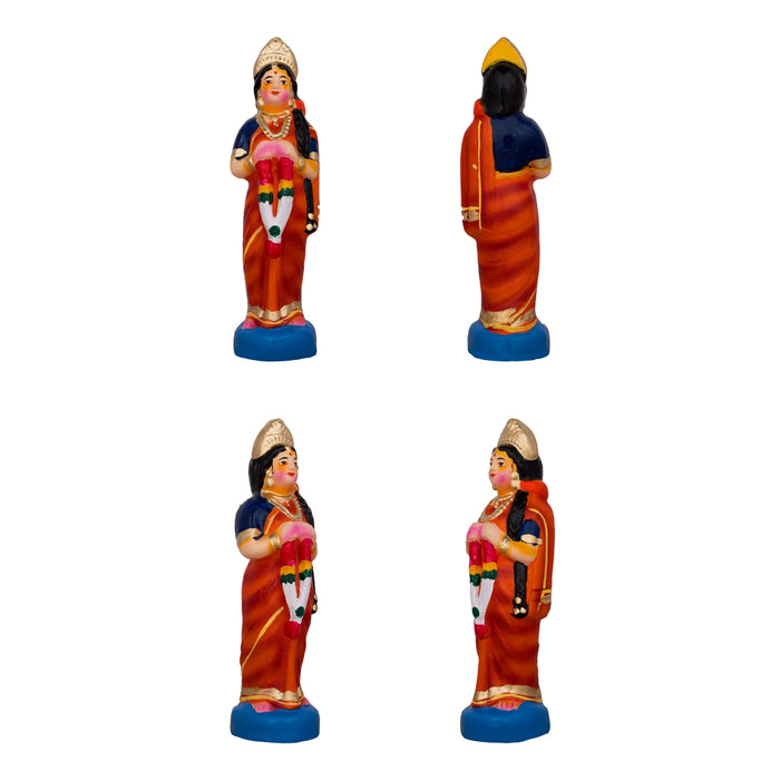 Ramar Bow Broken Clay Golu Bommai Set - 9 x 6 Inches | Giri Golu Doll/ Navaratri Golu Bomma/Gombe/Bommai