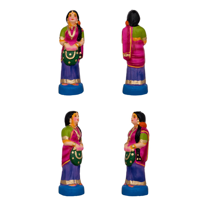 Ramar Bow Broken Clay Golu Bommai Set - 9 x 6 Inches | Giri Golu Doll/ Navaratri Golu Bomma/Gombe/Bommai