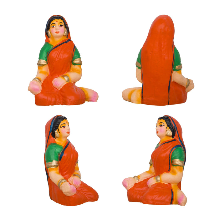 Kanaiyazhi Clay Golu Bommai Set - 9 x 7 Inches | Giri Golu Doll/ Navaratri Golu Bomma/Gombe/Bommai