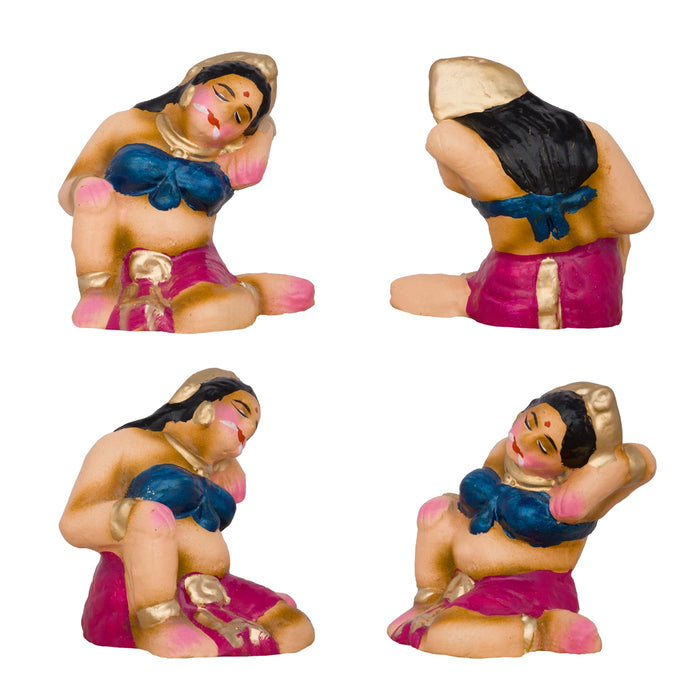 Kanaiyazhi Clay Golu Bommai Set - 9 x 7 Inches | Giri Golu Doll/ Navaratri Golu Bomma/Gombe/Bommai