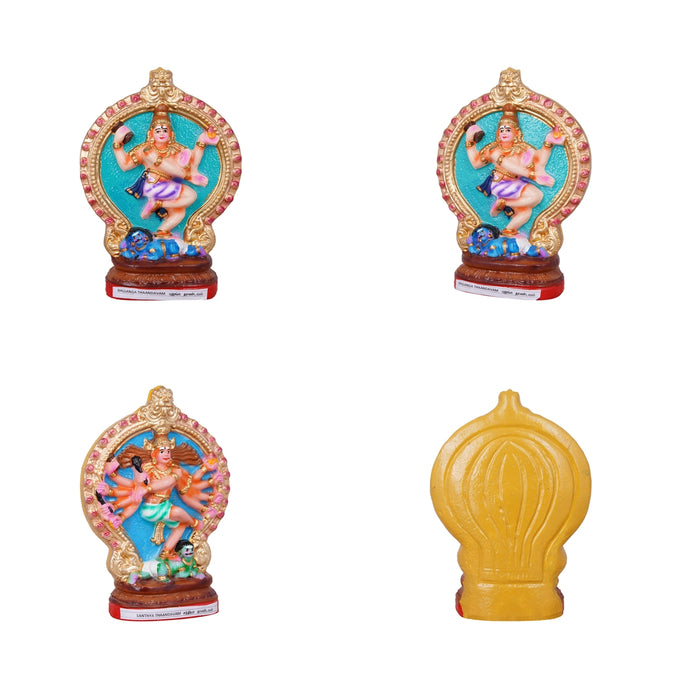 Nava Natarajar Clay Golu Bommai Set - 10 x 7 Inches | Giri Golu Doll/ Navaratri Golu Bomma/ Gombe/ Bommai