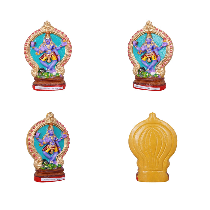 Nava Natarajar Clay Golu Bommai Set - 10 x 7 Inches | Giri Golu Doll/ Navaratri Golu Bomma/ Gombe/ Bommai
