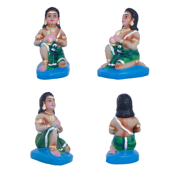 Sivan Sathurangam Clay Golu Bommai Set - 9 x 5 Inches | Giri Golu Doll/ Navaratri Golu Bomma/Gombe/Bommai